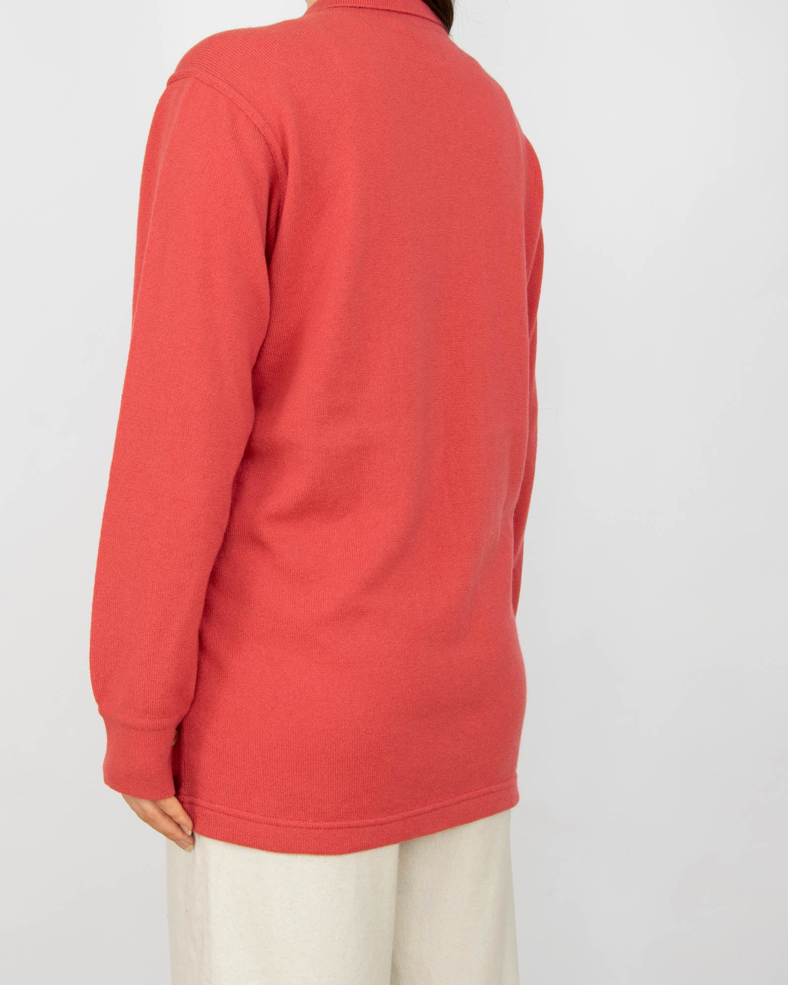 Malinowy kaszmirowy kardigan MATTUCI Cashmere - L