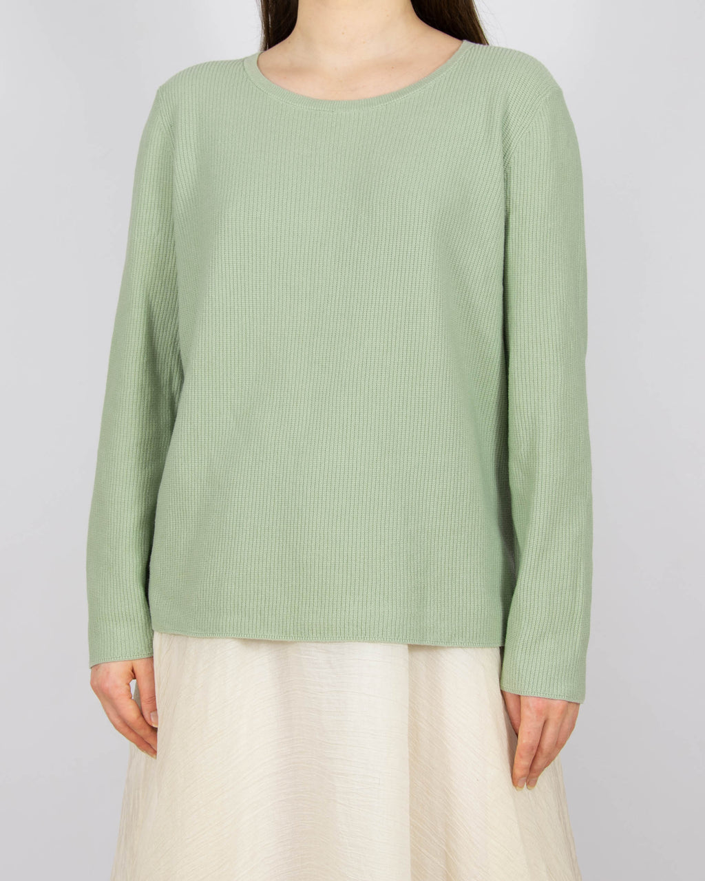 Miętowy bawełniany (organic) sweter Marc O' Polo