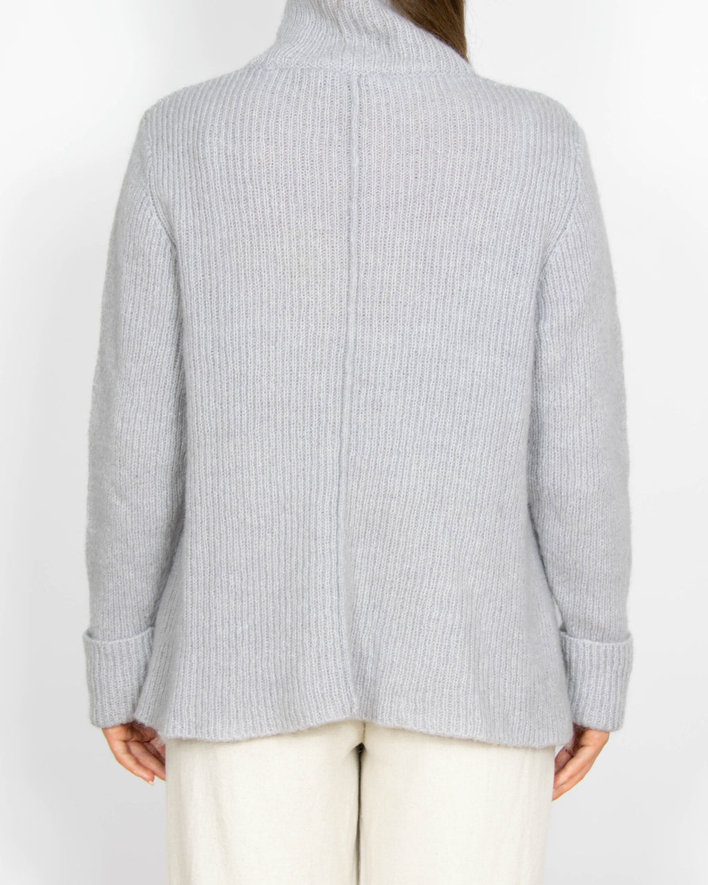 Liliowy wełniany (moher + wełna) sweter z golfem Mint Velvet - XL/XXL