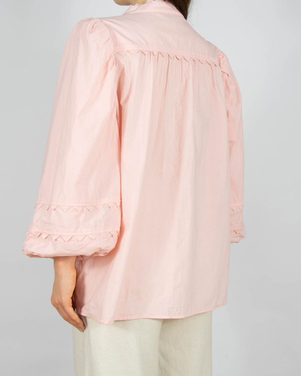 Pastelowa różowa bawełniana (organic) bluzka MUNTHE - XL