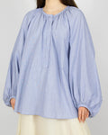 Niebieska bawełniana bluzka Massimo Dutti