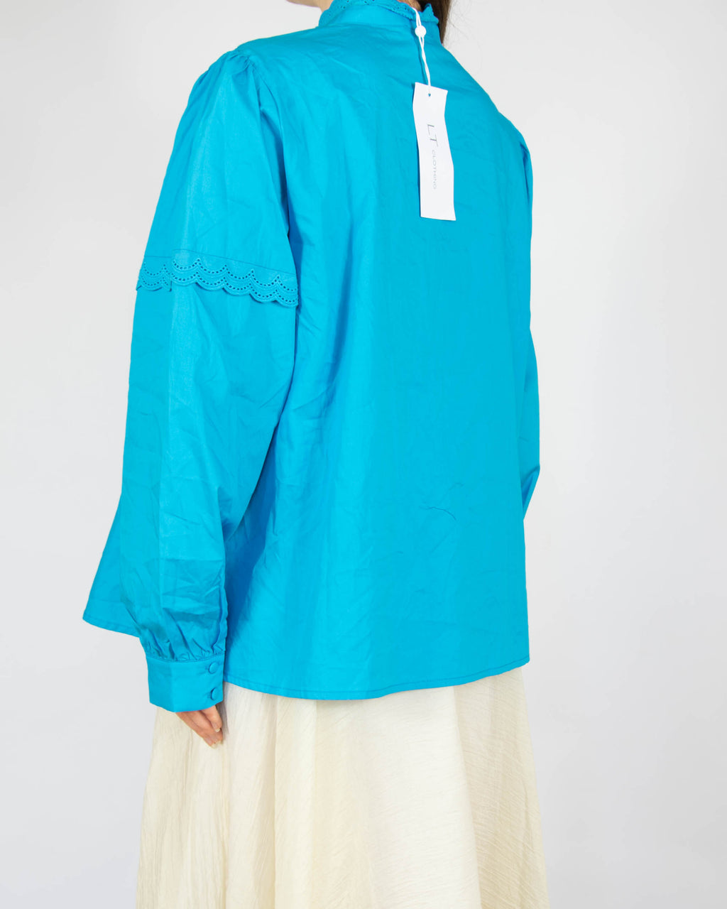 Nowa niebieska bawełniana koszula LT Clothing - L
