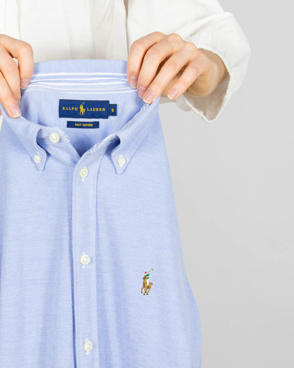 Niebieska bawełniana sukienka koszulowa Ralph Lauren - S