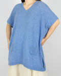 Niebieska kaszmirowa kamizelka MY CASHMERE MOMENTS - one size