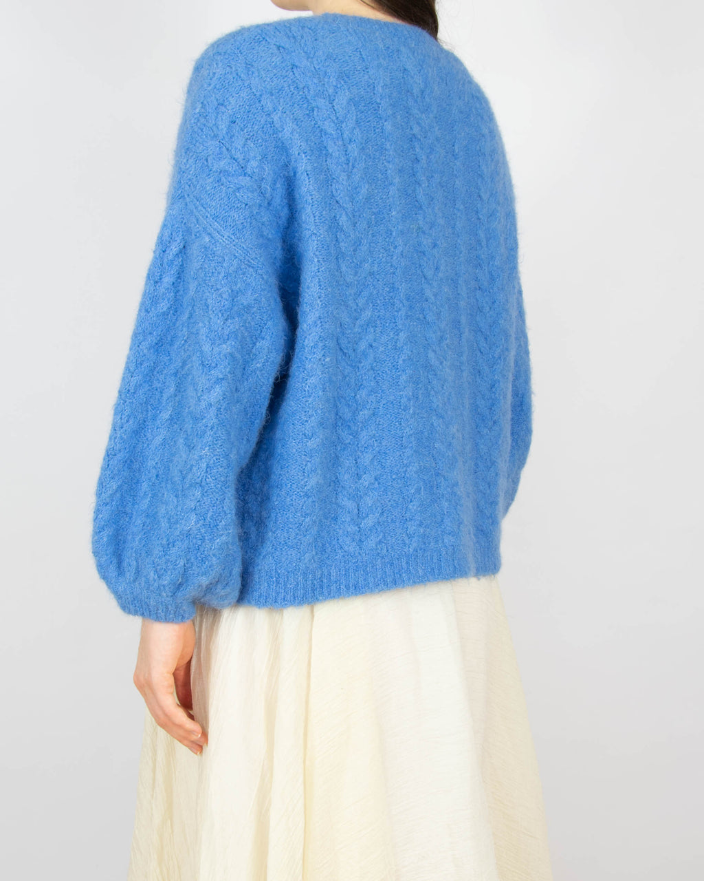 Niebieski (alpaka) kardigan DONNA - S/M