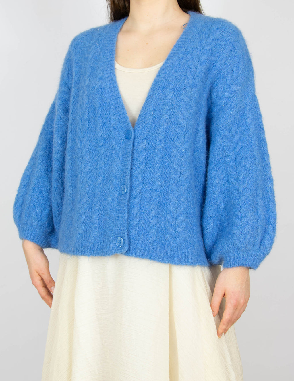 Niebieski (alpaka) kardigan DONNA - S/M