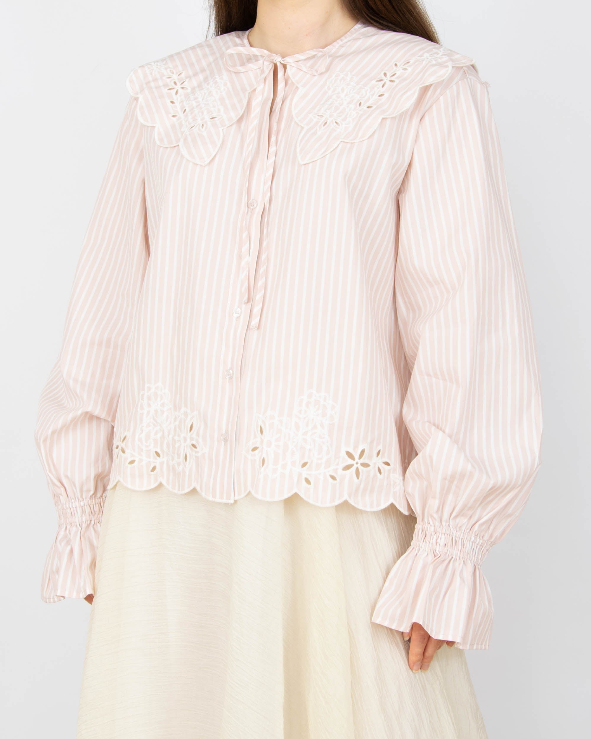 Nowa różowo biała bawełniana koszula w paski H&M