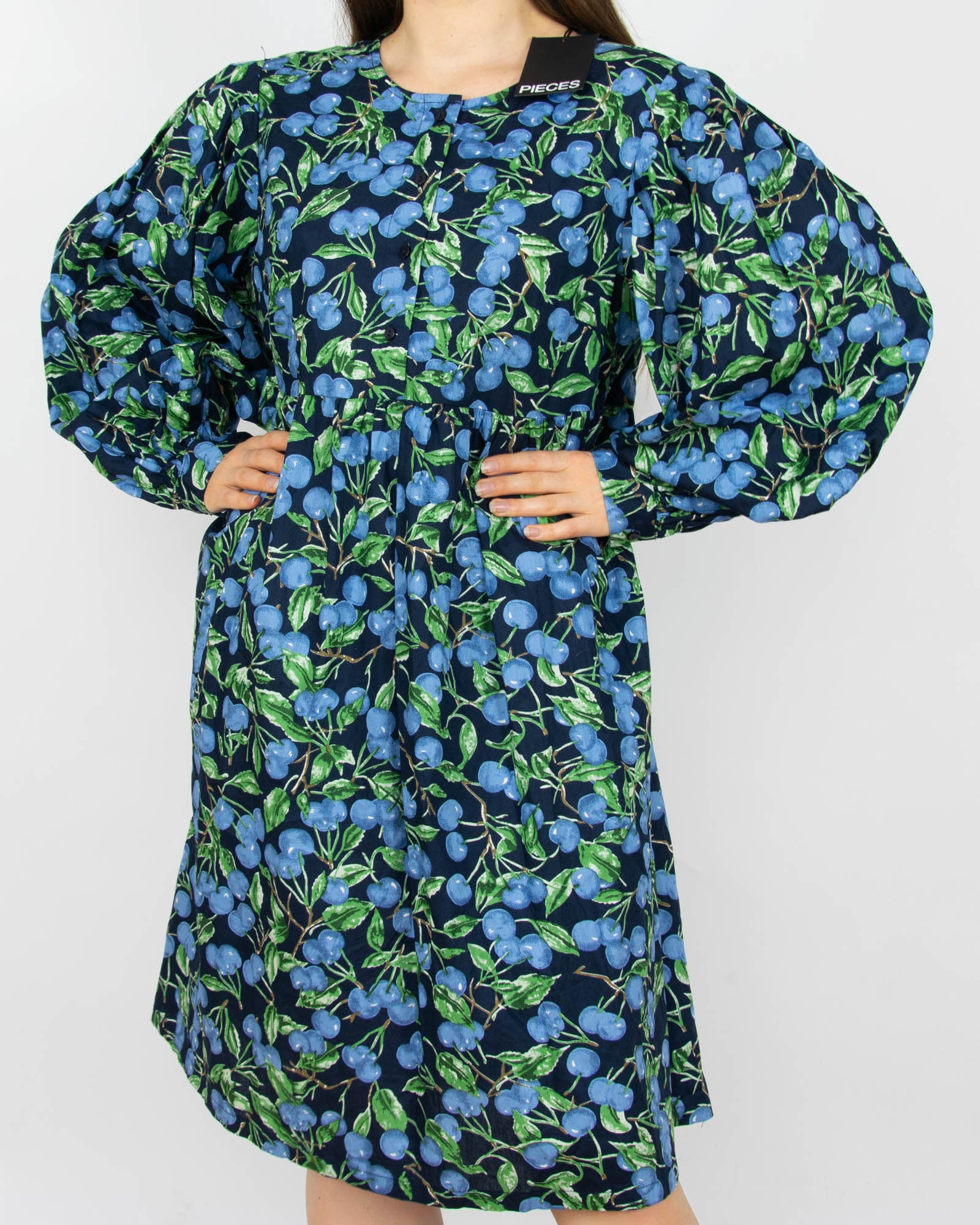 Nowa bawełniana sukienka w śliwki Pieces