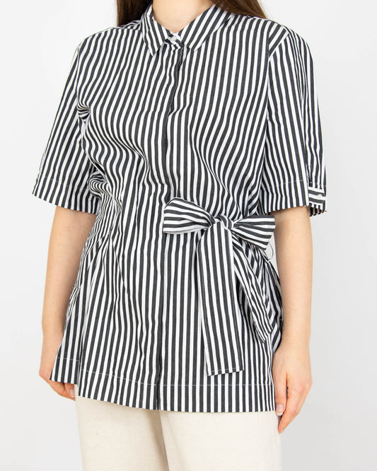 Nowa biało czarna bawełniana koszula w paski InWear Atelier