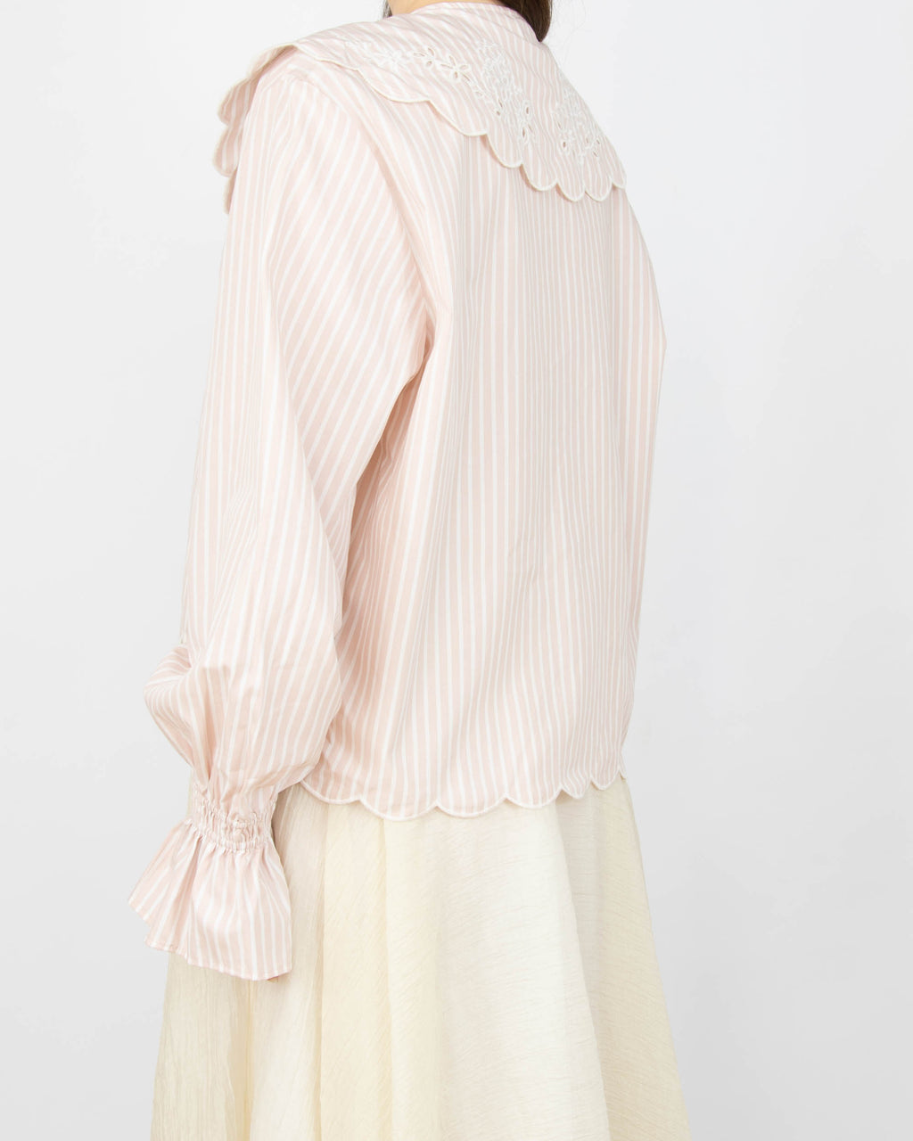 Nowa różowo biała bawełniana koszula w paski H&M - S