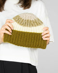 Oliwkowo kremowa&nbsp;(super alpaka + merino) czapka marki premium CAMILLA PIHL