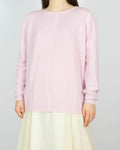 Pastelowy różowy (merino + kaszmir) sweter AC merino/cashmere