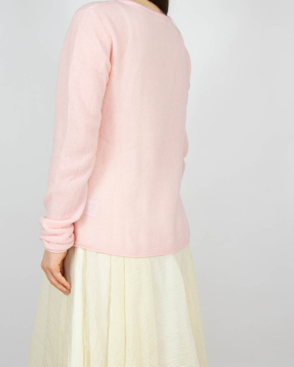 Różowy (wełna + alpaka) sweter American Vintage - S/M