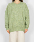 Pistacjowy wełniany (wełna i moher) sweter FREE/QUENT - M/L