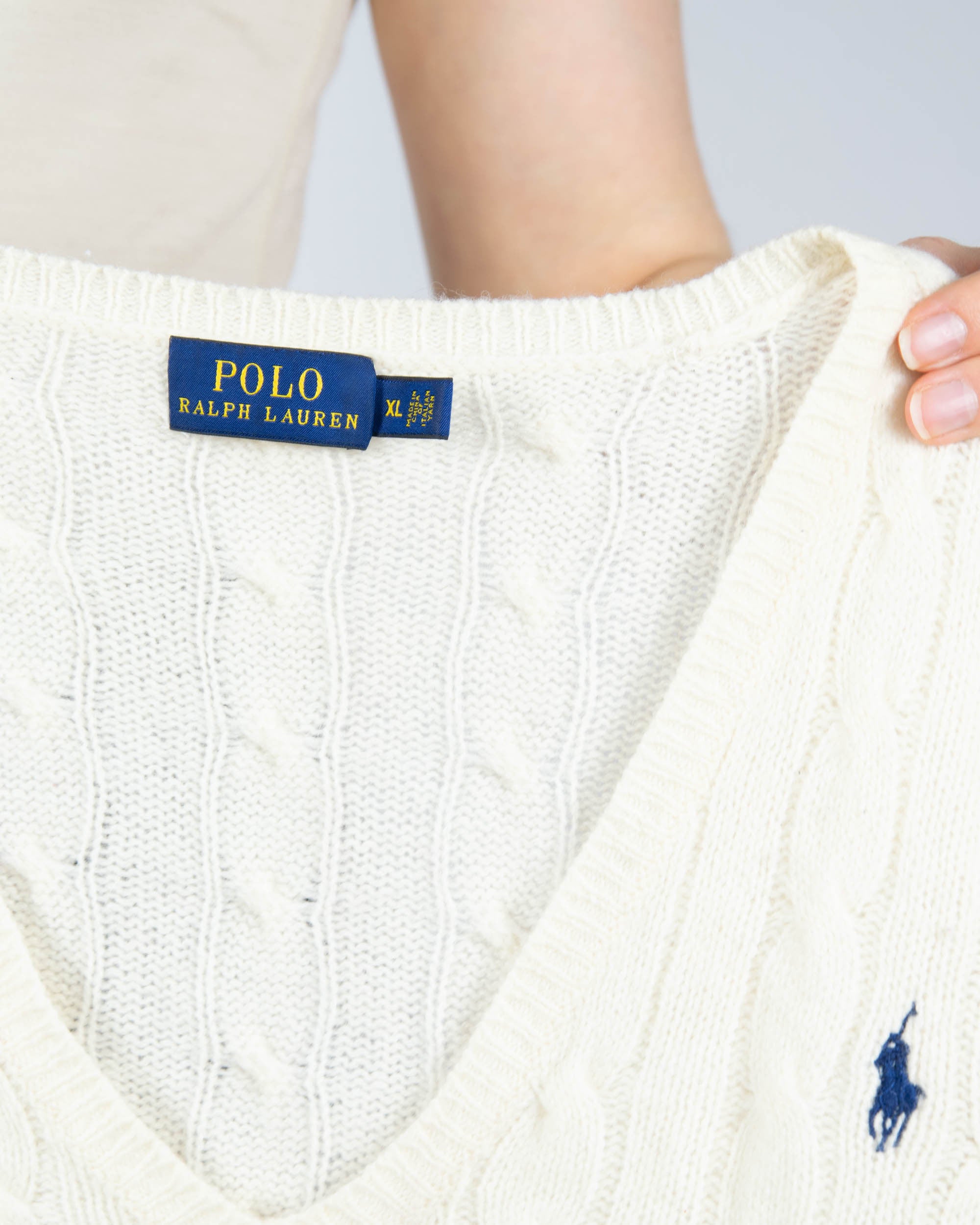Ralph Lauren (merino + kaszmir) - XL
