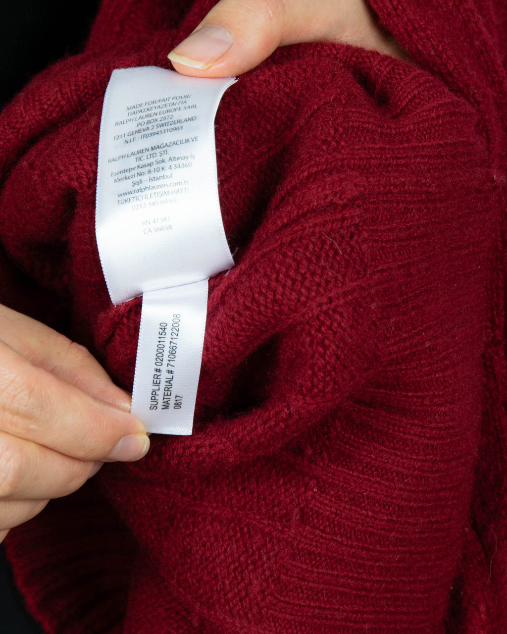 Ralph Lauren (merino + kaszmir) - M