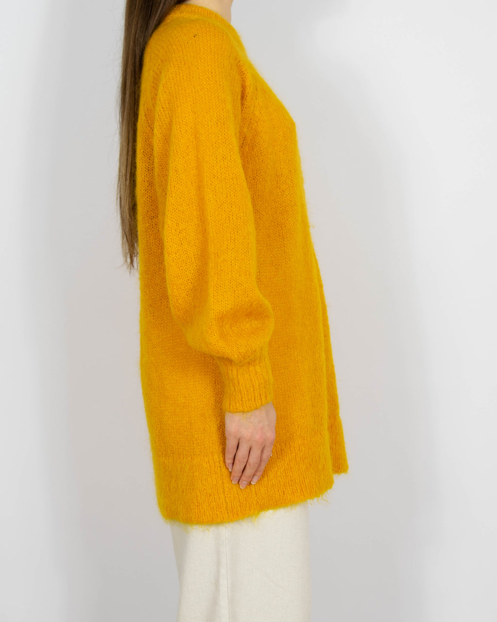 Pomarańczowy moherowy sweter Flattop - S/M