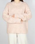 Pudrowy moherowy sweter - M