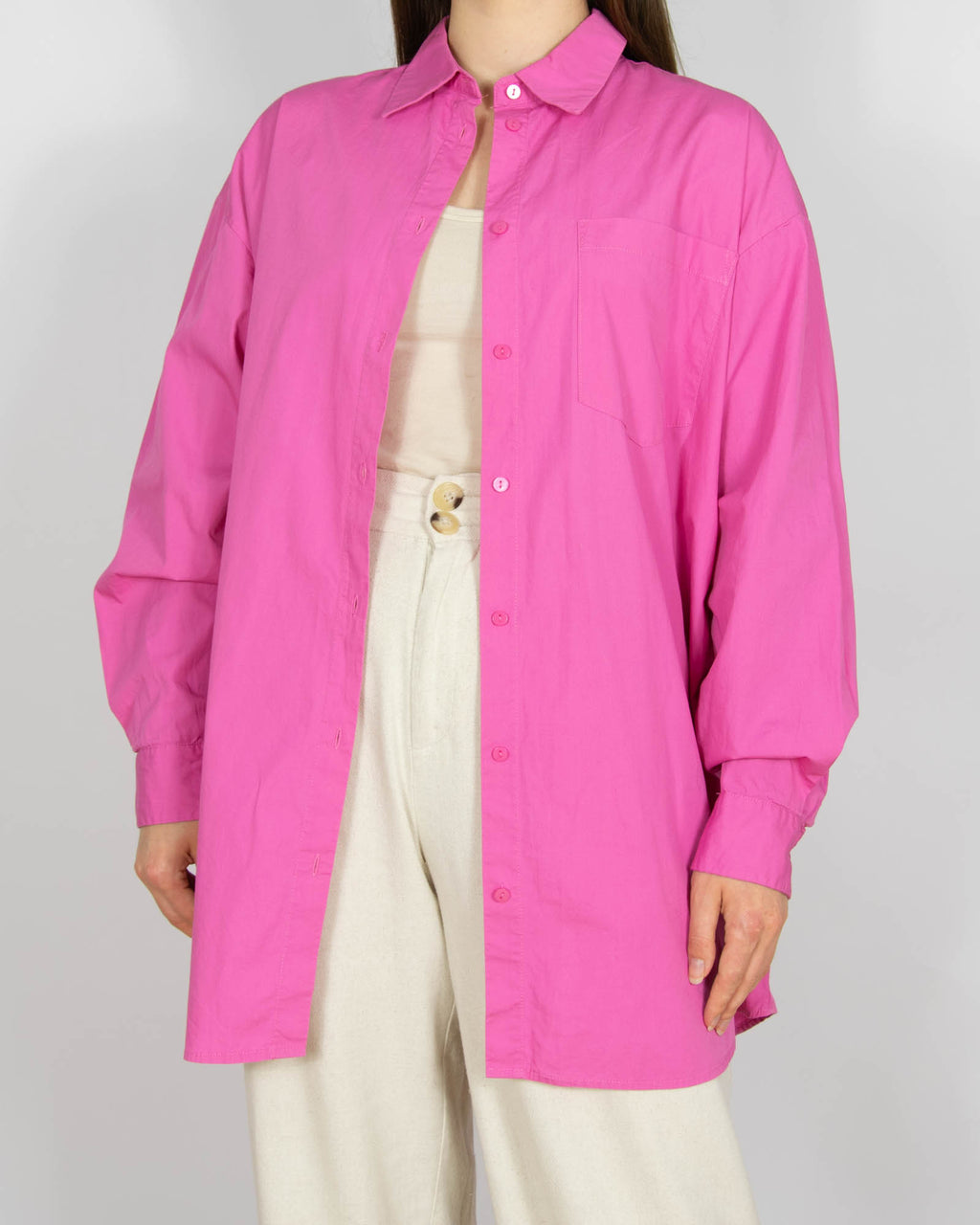 Różowa bawełniana koszula YAS 