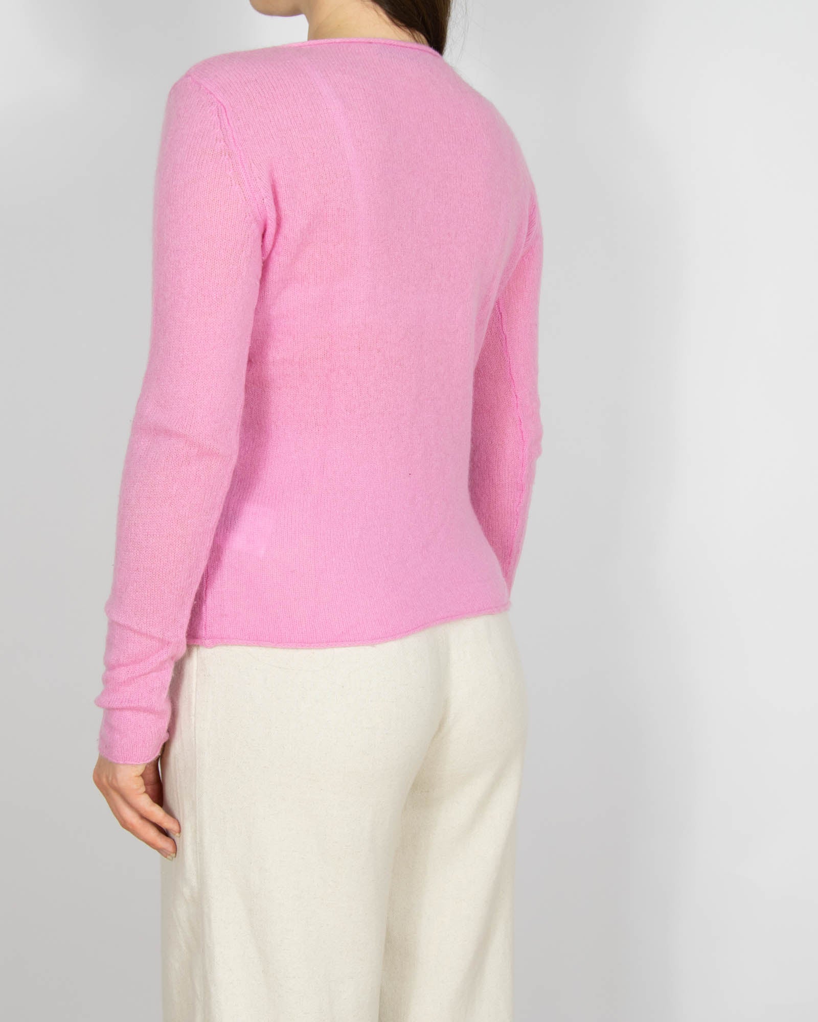 Różowy kaszmirowy sweter Hallhuber - M