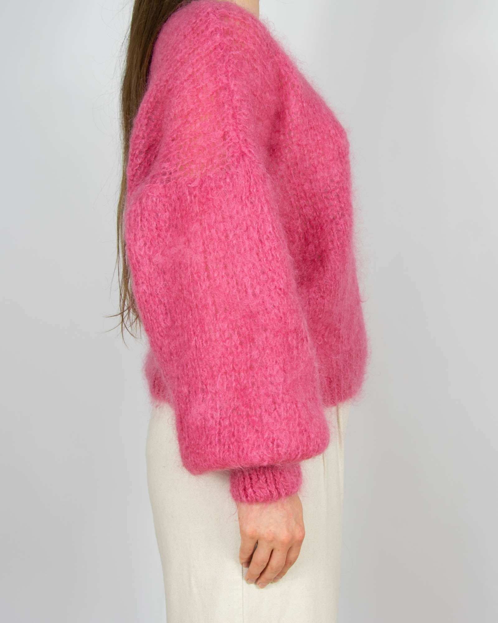 Różowy moherowy sweter AMERICANDREAMS - S/M