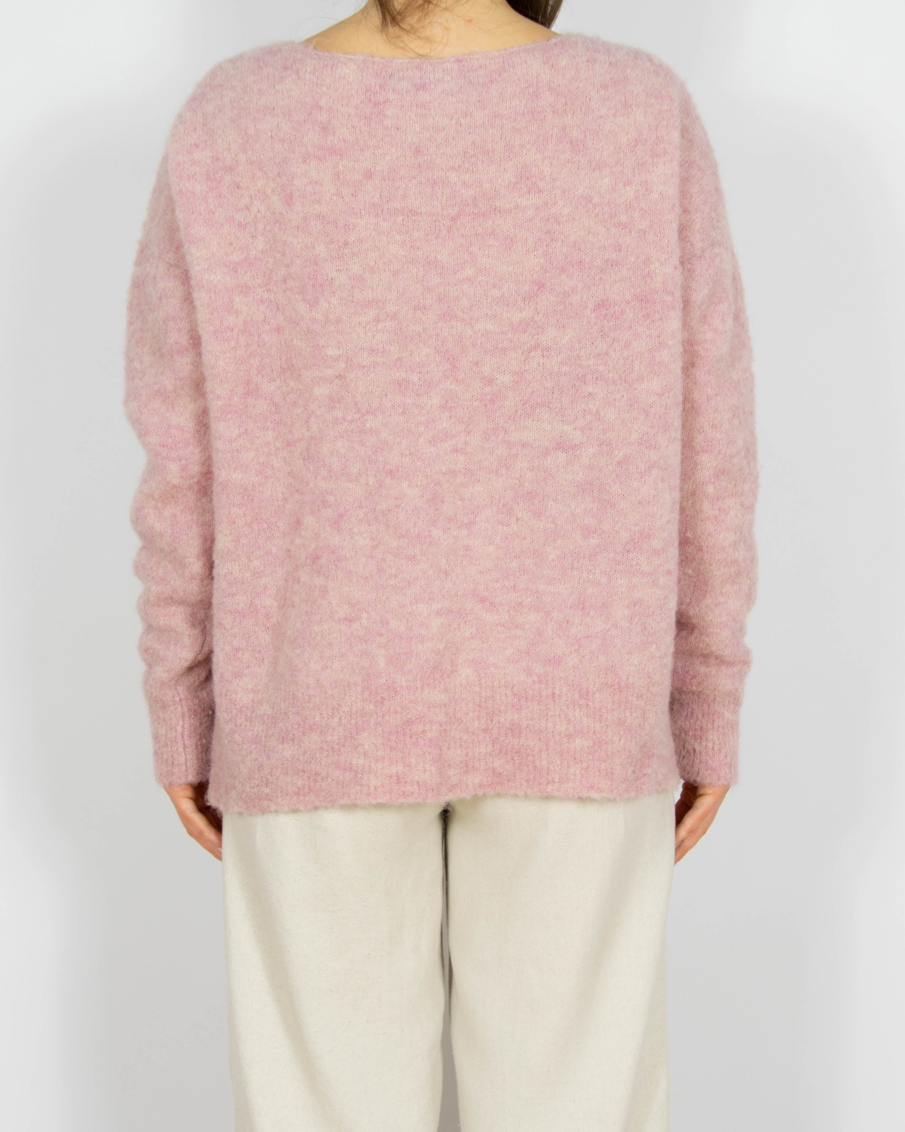 Różowy wełniany (alpaka) sweter Peruvian Connection - M
