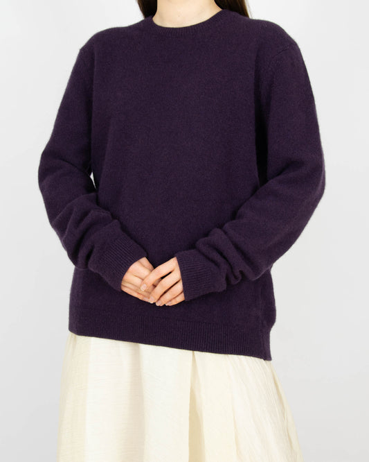 Śliwkowy (wełna jagnięca) sweter H&M Premium