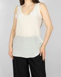 Śmietankowy jedwabny top norweskiej marki FWSS (FALL WINTER SPRING SUMMER)