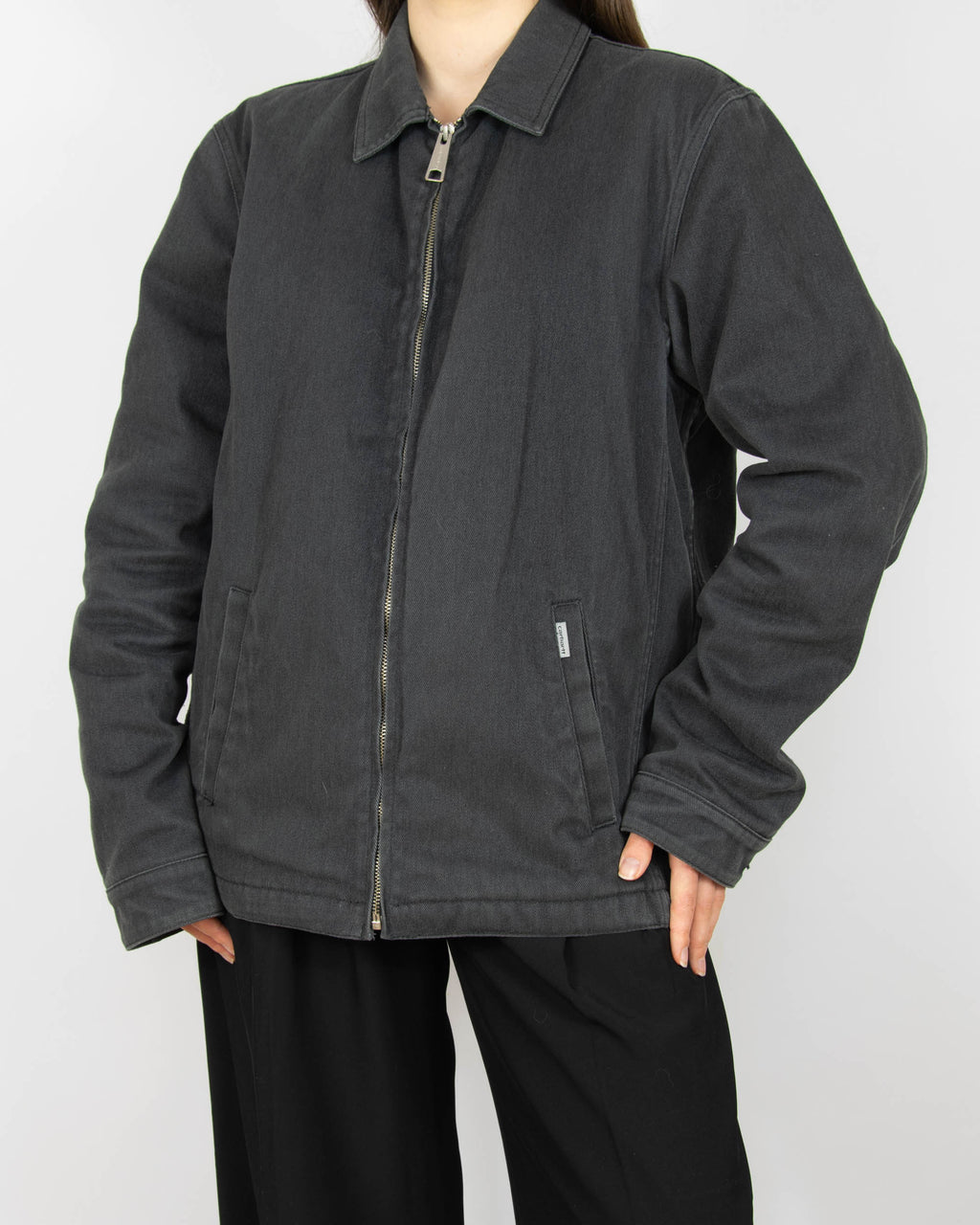 Szara kurtka jeansowa marki CARHARTT