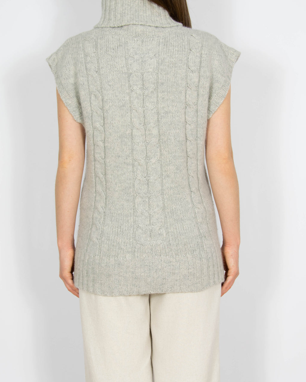 Szara wełniana (wełna + angora) kamizelka H&M - M/L