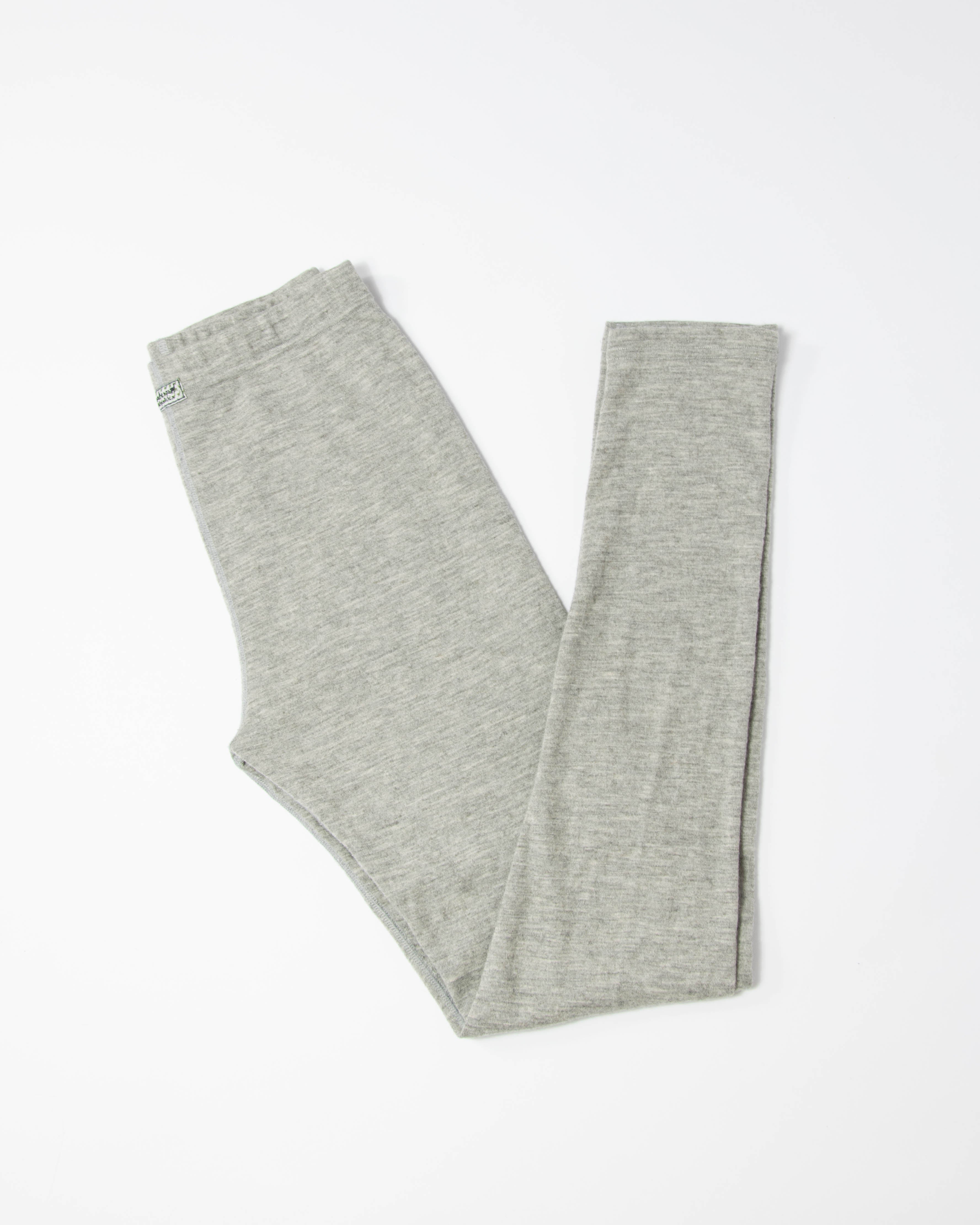 Szare wełniane (baby alpaka) legginsy z jedwabiem Natur Alpakka