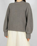 Szarobeżowy (wełna + kaszmir) sweter H&M Premium