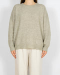 Szarobeżowy wełniany (wełna + moher) sweter MSCH Copenhagen