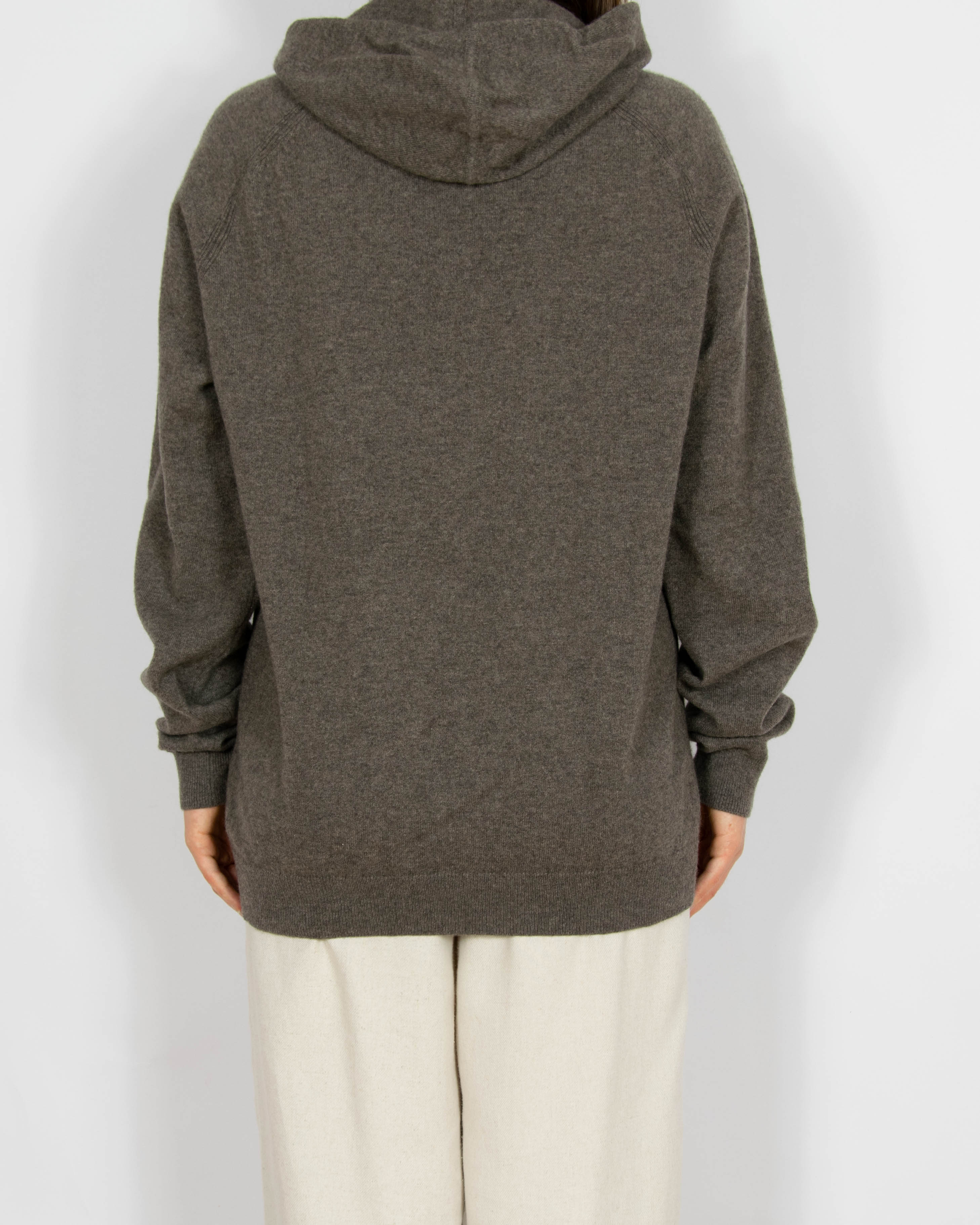 Szarobrązowa wełniana bluza z kaszmirem Massimo Dutti - XL