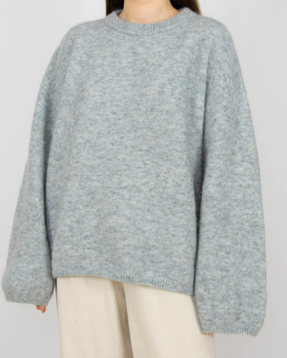 Niebieskoszary (wełna + moher) sweter H&M Premium - S/M