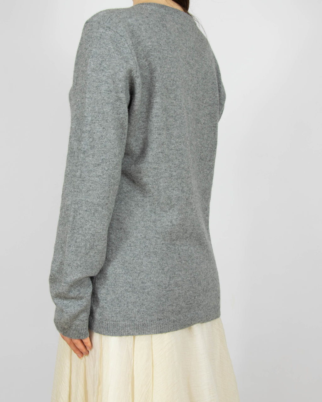 Szary (jedwab + kaszmir) sweter Blue Motion - L
