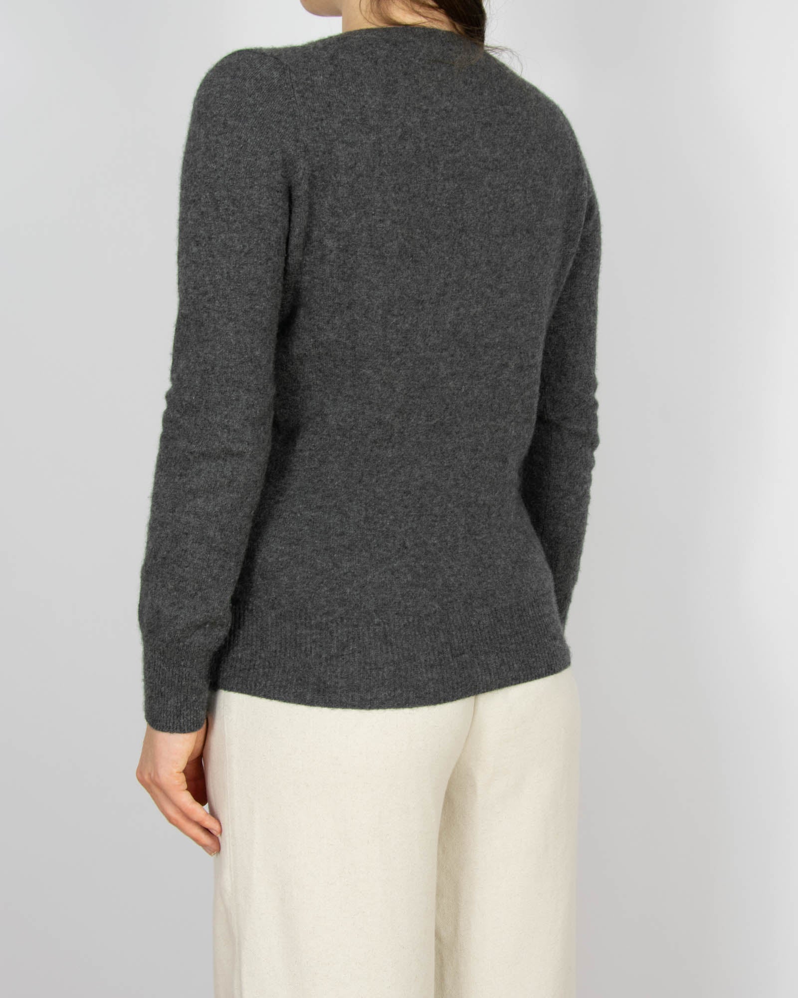 Szary kaszmirowy sweter Massimo Dutti - S