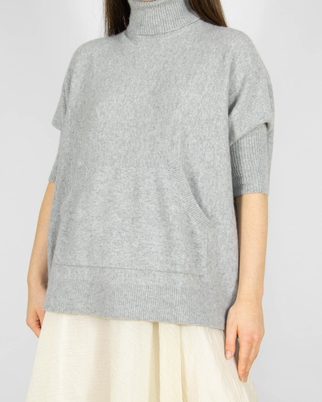 Szary kaszmirowy sweter z golfem Michael Kors - XS