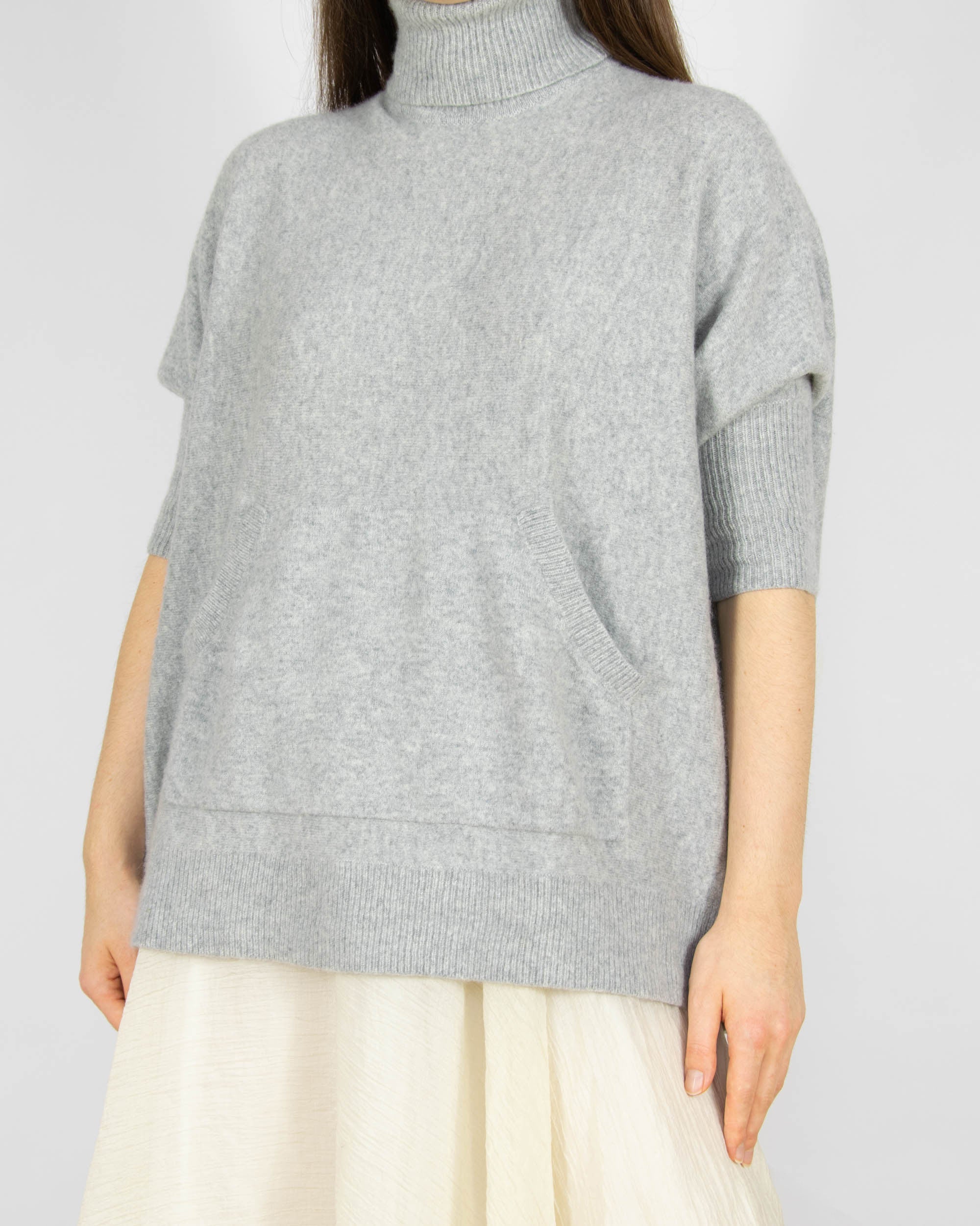 Szary kaszmirowy sweter z golfem Michael Kors - XS
