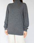 Szary wełniany (superior merino) sweter z golfem These Glory Days