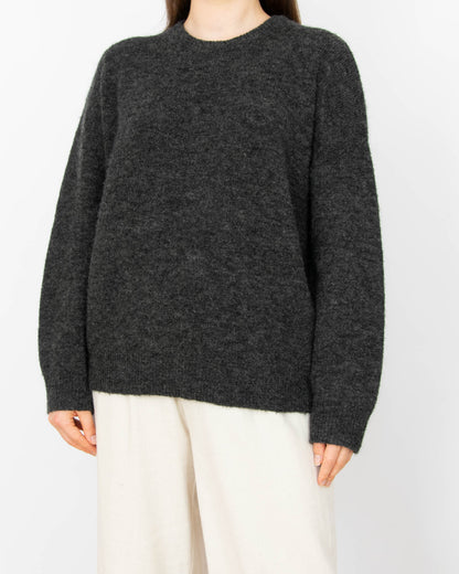 Szary (alpaka + wełna) sweter BOII