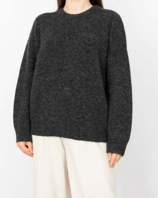 Szary (alpaka + wełna) sweter BOII
