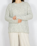 Jasnoszary wełniany (wełna + moher) sweter InWear - L