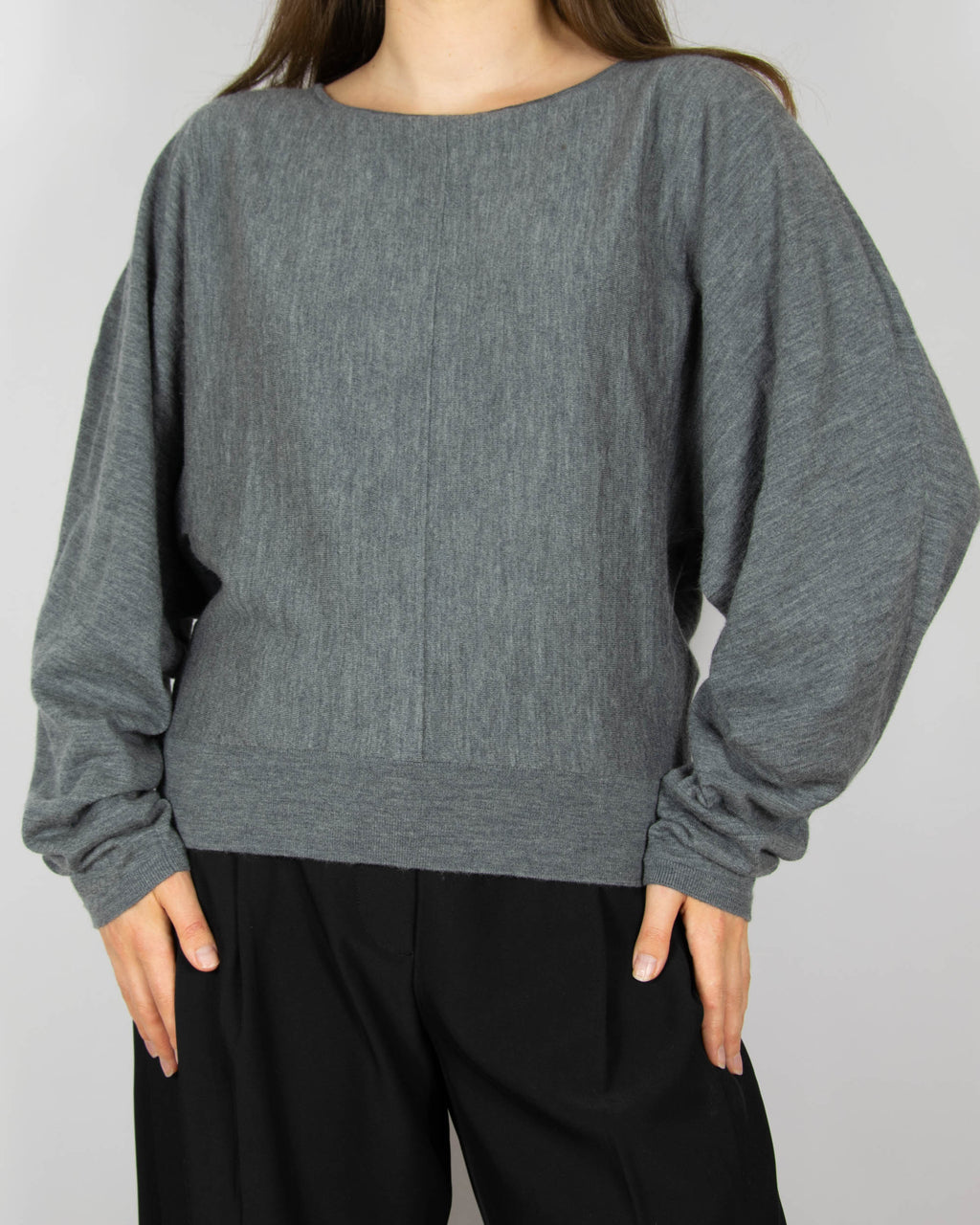 Szary wełniany (merino) sweter marki & Other Stories