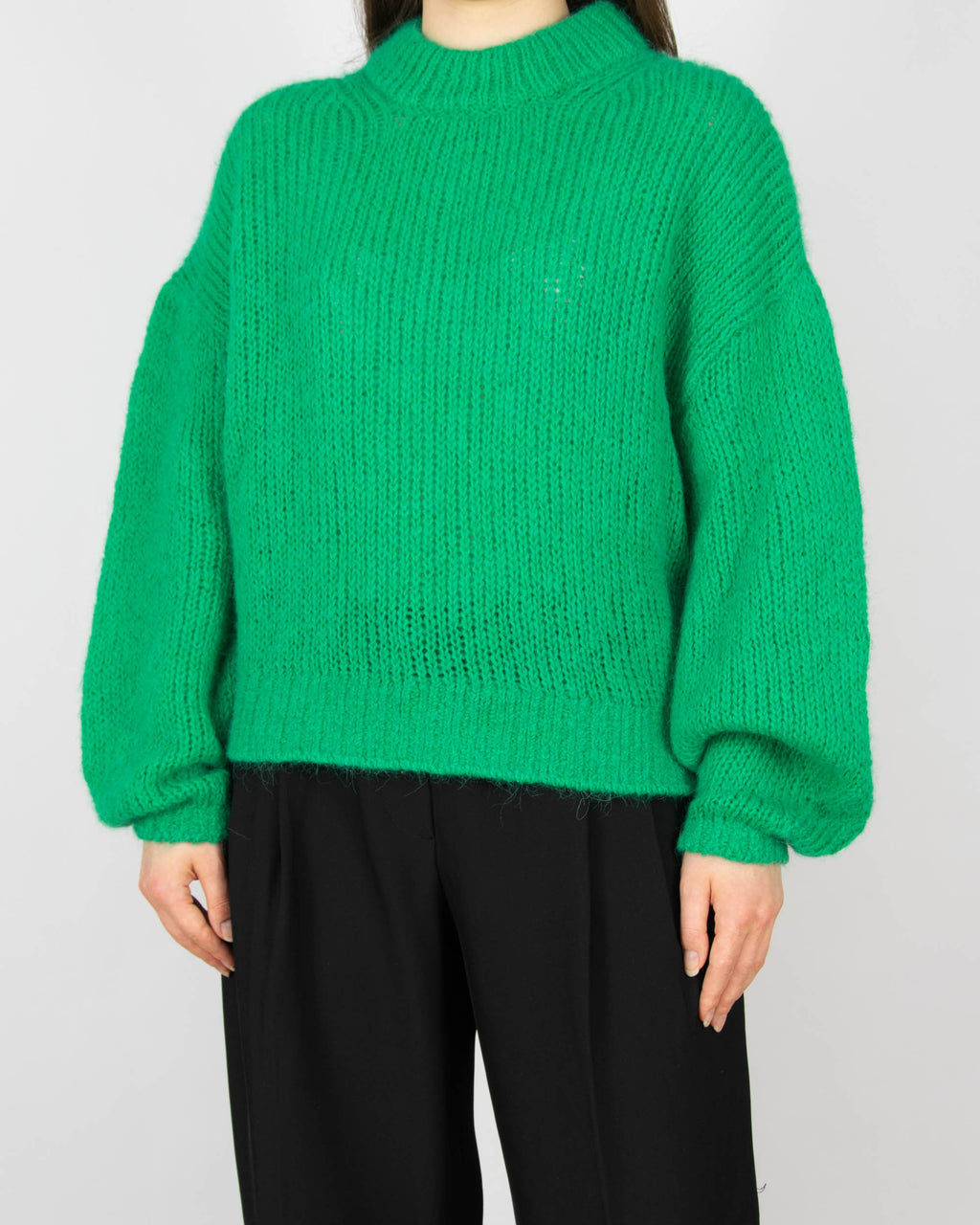 Szmaragdowy (wełna + alpaka) sweter marki &amp; Other Stories