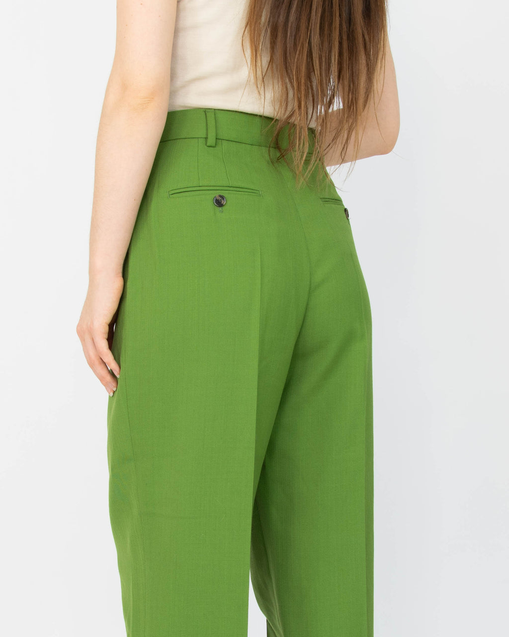 Zielone wełniane spodnie Acne Studios - M