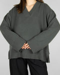 Szaro zielony (merino) sweter skandynawskiej marki Blu
