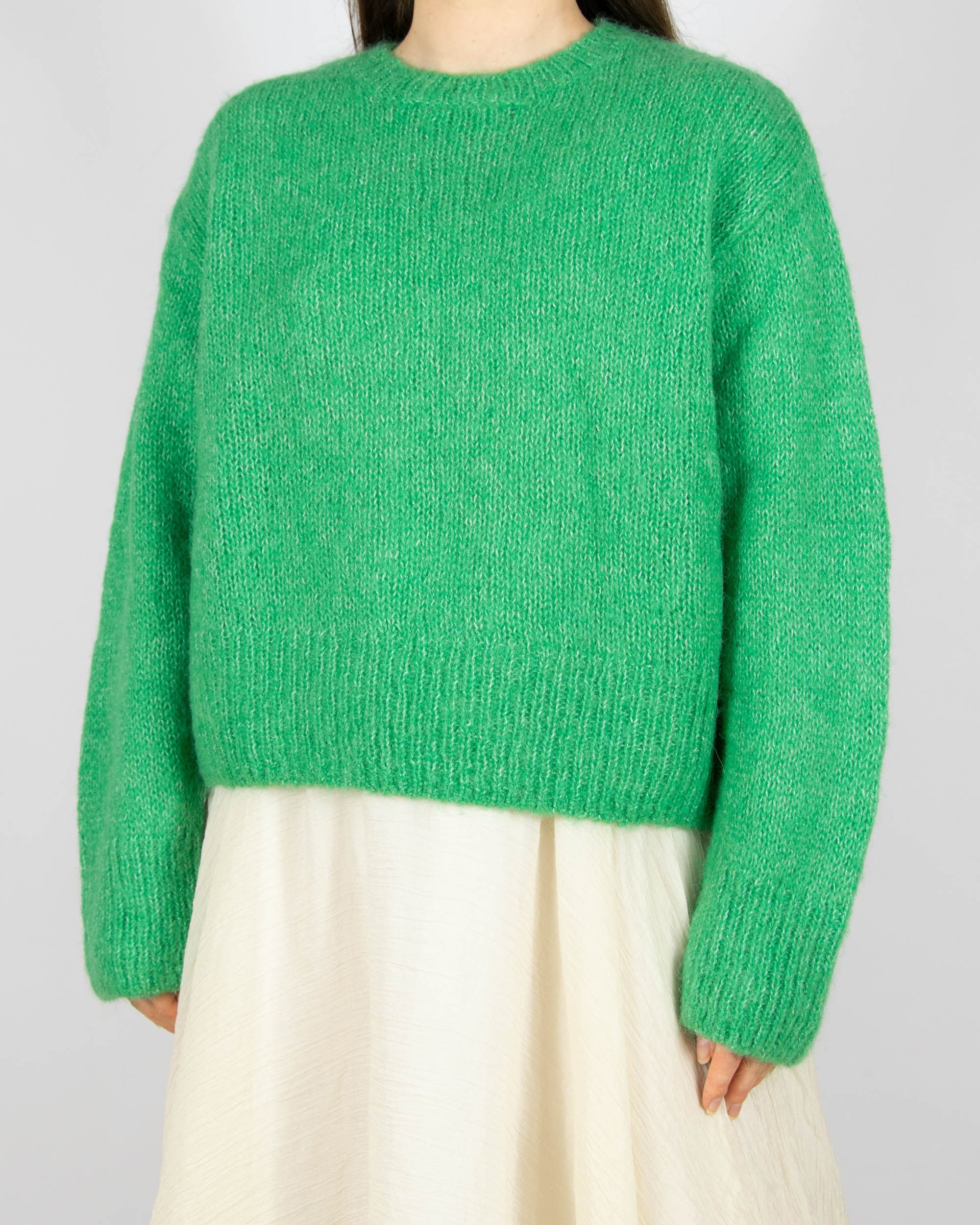 Zielony (alpaka + wełna) sweter marki H&amp;M z linii Premium Selection.&nbsp;