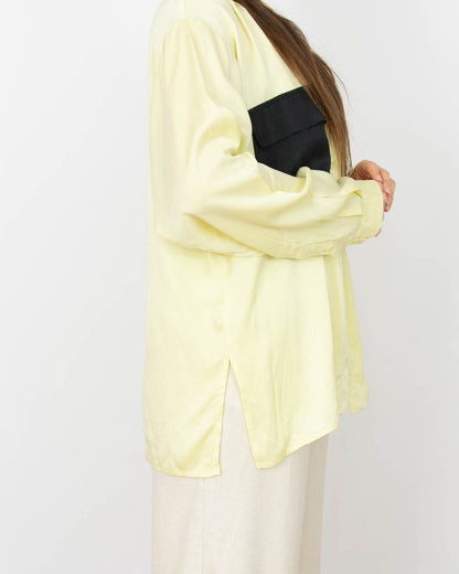 Żółta jedwabna koszula TOPSHOP Boutique - S/M